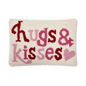 Hugs & Kisses Valentines throw pillow